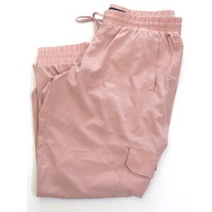 Tommy Hilfiger Women's  Baby Pink Parachute Cargo Jogger Pants L EUC